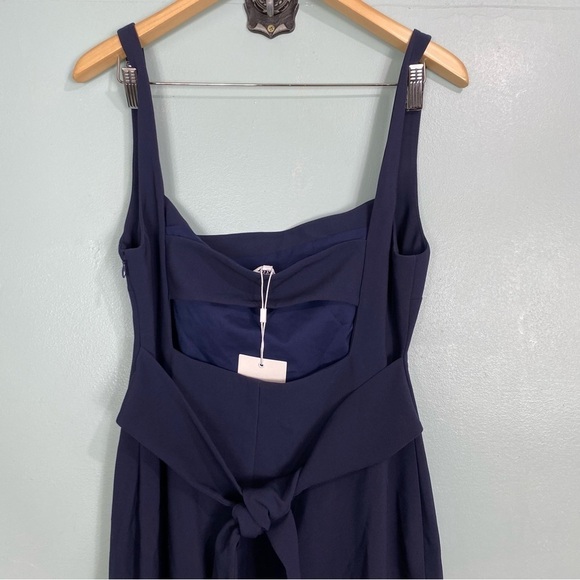 Likely Phillipa Gown Maxi Sleeveless Navy Blue Tie Back Slit Sz 14 - Picture 4 of 5